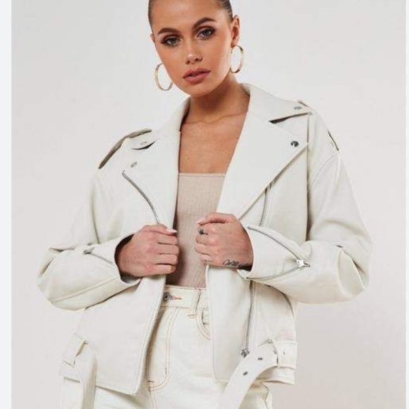 MISSGUIDED CROC BIKER JACKET - Picture 3 of 15
